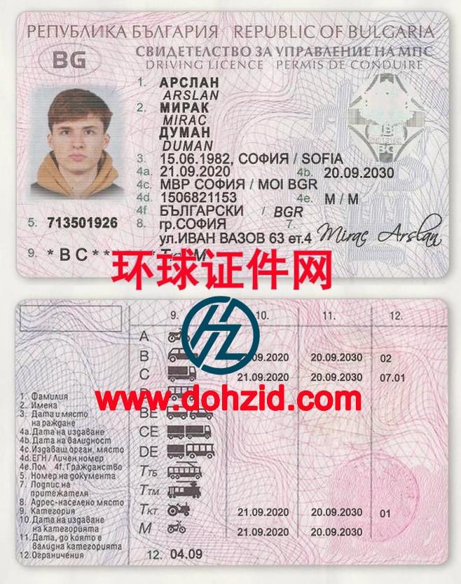 保加利亚驾驶证 保加利亚驾驶证
